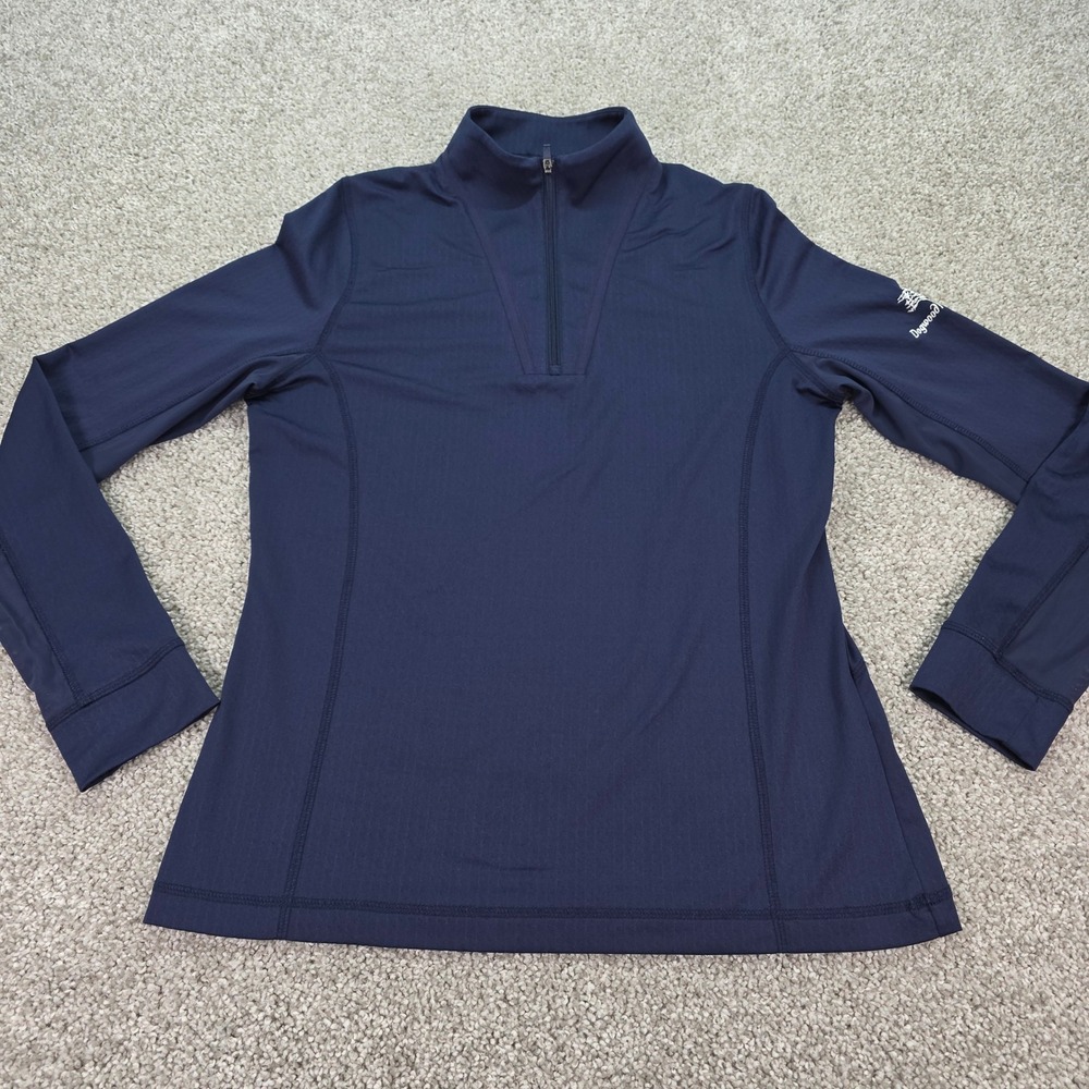Callaway Opti-Dri Womens Navy Blue Quarter Zip Golf Pullover Dogwood Golf Club M